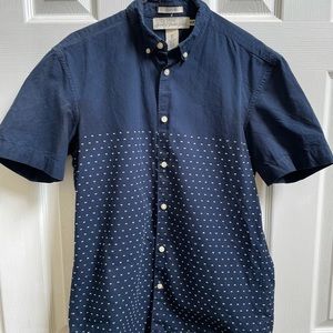 Blue H&M Short Sleeve Dress Shirt Size Small